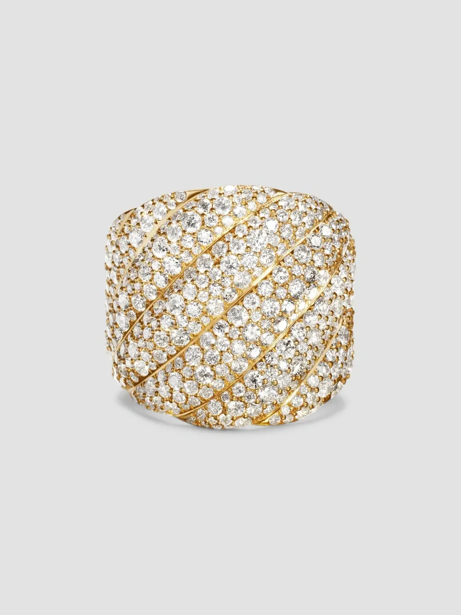 David Yurman Women's Sculpted Cable Ring In 18K Yellow Gold | Thumbnail 4