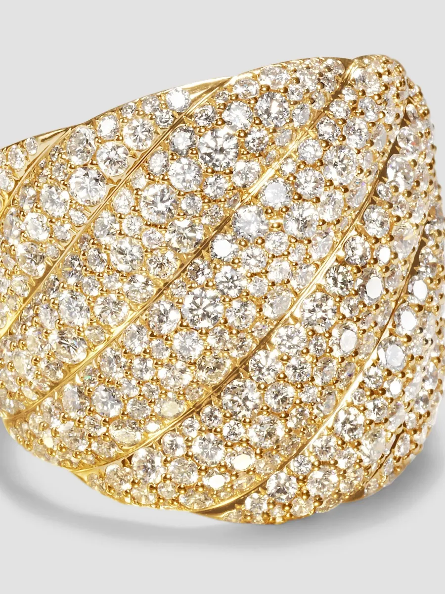 David Yurman Women's Sculpted Cable Ring In 18K Yellow Gold | Thumbnail 5