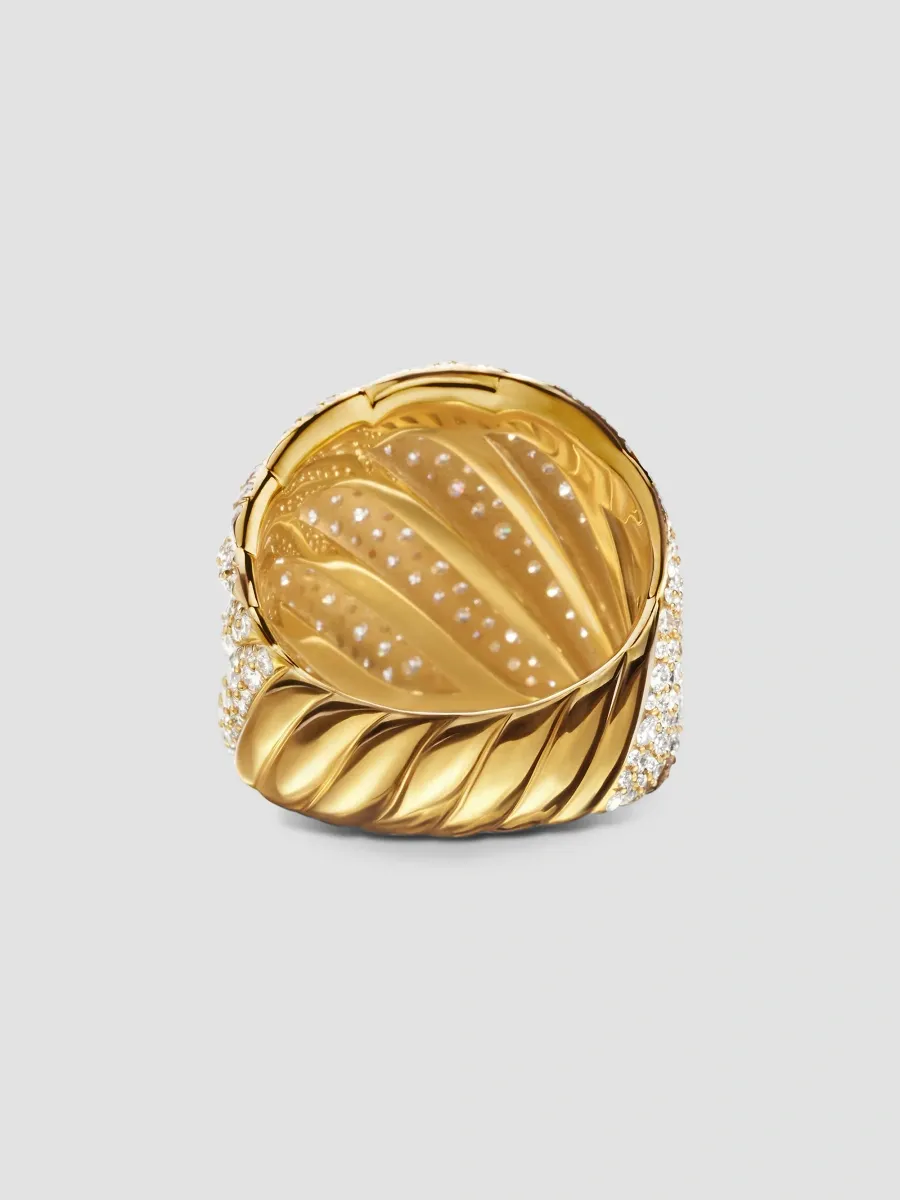 David Yurman Women's Sculpted Cable Ring In 18K Yellow Gold | Thumbnail 6