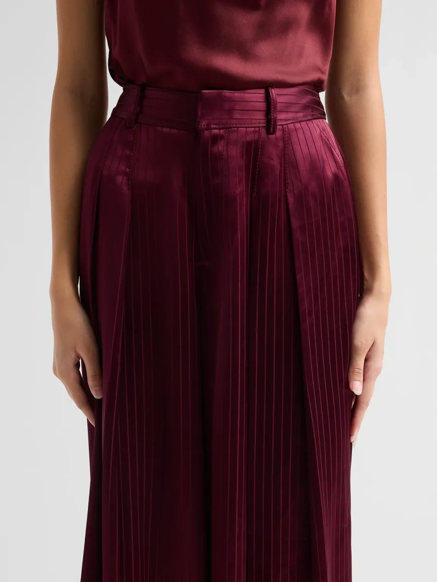Cinq à Sept Women's Georgia Marne Striped Satin Pants | Thumbnail 5
