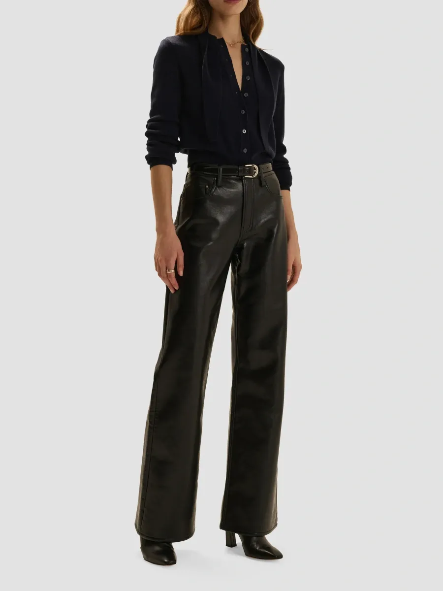 Favorite Daughter Women's The Regenerated Leather Bootcut Trousers | Thumbnail 2
