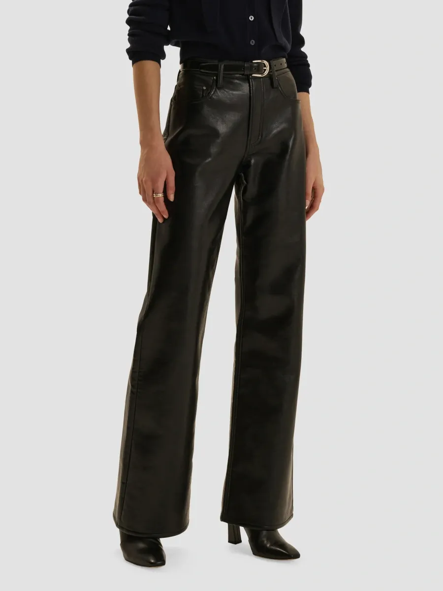 Favorite Daughter Women's The Regenerated Leather Bootcut Trousers | Thumbnail 4