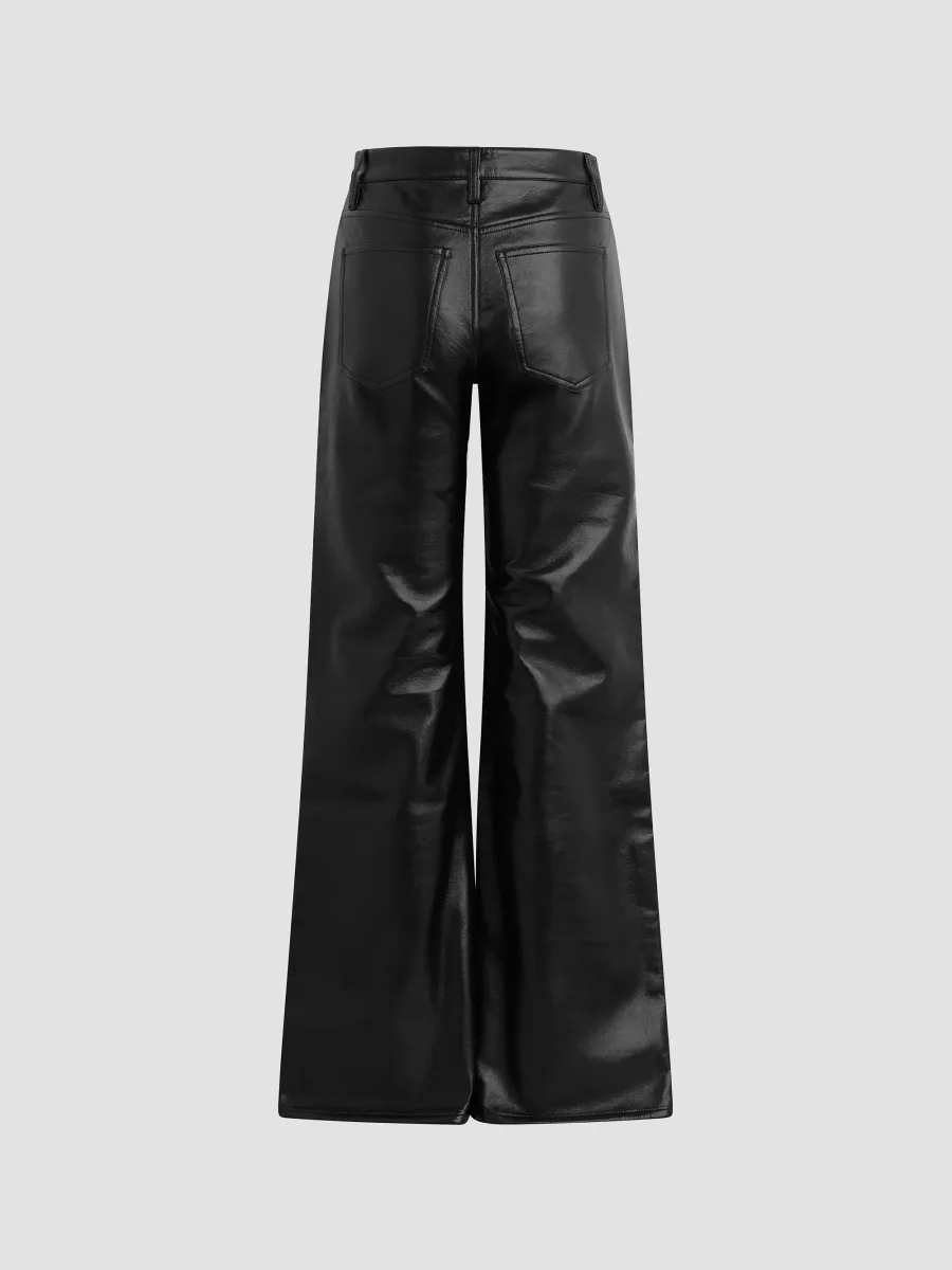 Favorite Daughter Women's The Regenerated Leather Bootcut Trousers | Thumbnail 6