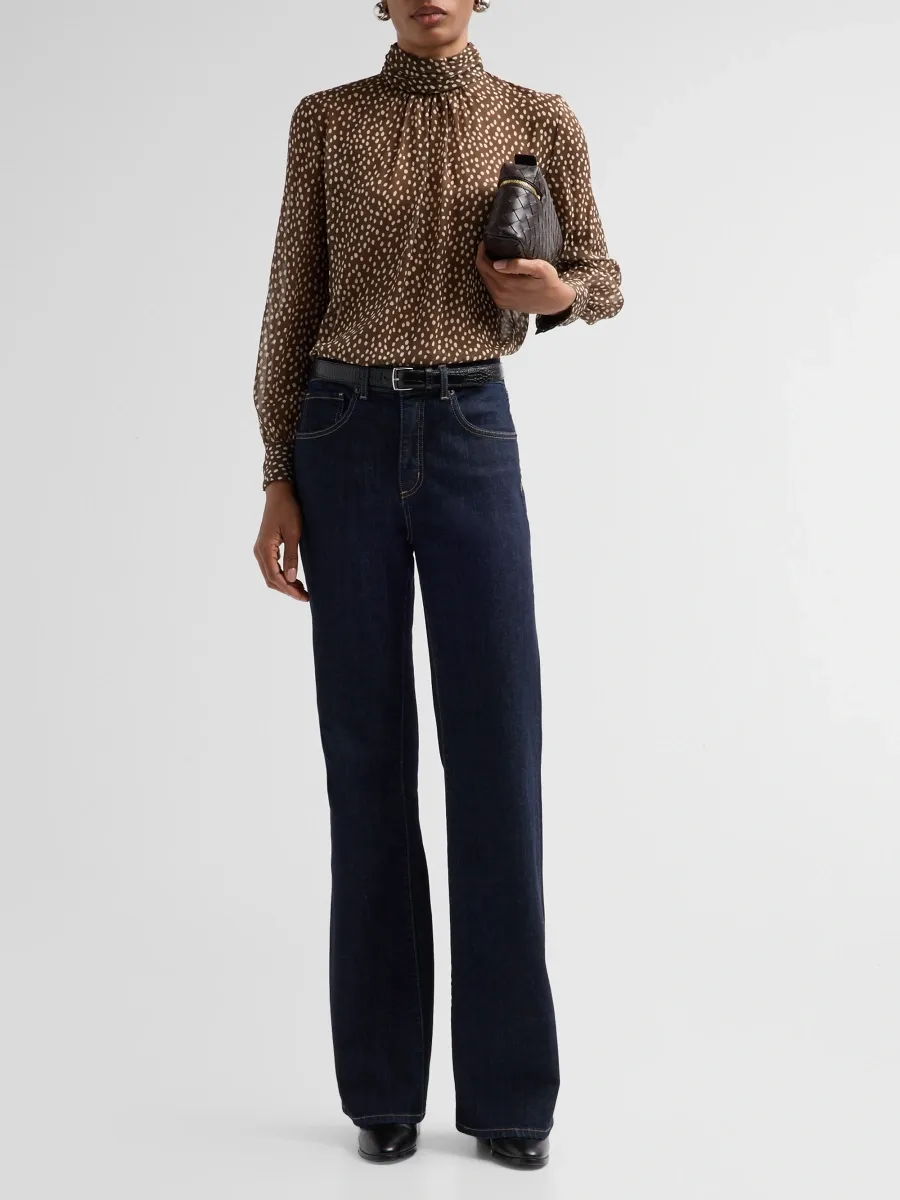 Nili Lotan Women's Remie Silk Polka Dot Blouse | Thumbnail 2 Nili Lotan Women's Remie Silk Polka Dot Blouse | Thumbnail 2