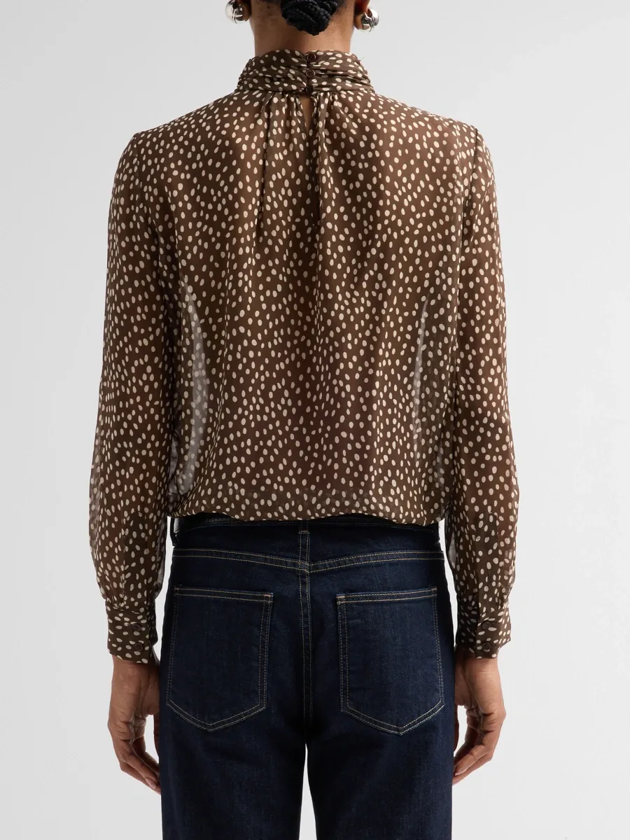 Nili Lotan Women's Remie Silk Polka Dot Blouse | Thumbnail 3 Nili Lotan Women's Remie Silk Polka Dot Blouse | Thumbnail 3