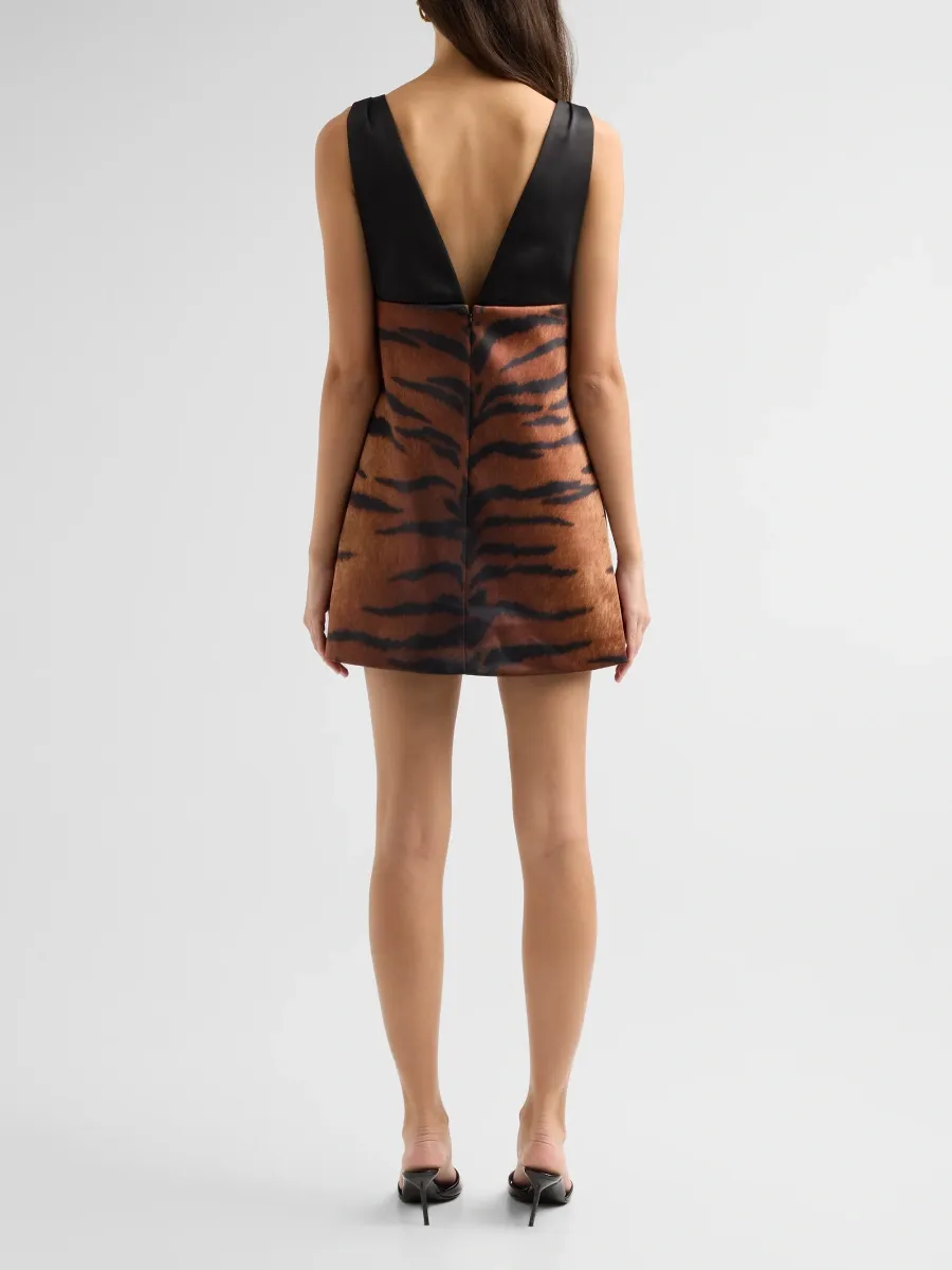 Retrofête Women's Culver Golden Tiger Mini Dress | Thumbnail 3 Retrofête Women's Culver Golden Tiger Mini Dress | Thumbnail 3