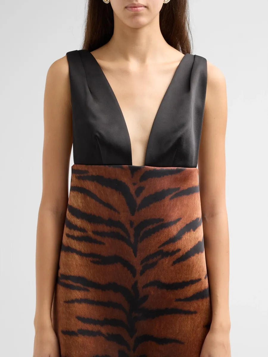 Retrofête Women's Culver Golden Tiger Mini Dress | Thumbnail 5 Retrofête Women's Culver Golden Tiger Mini Dress | Thumbnail 5