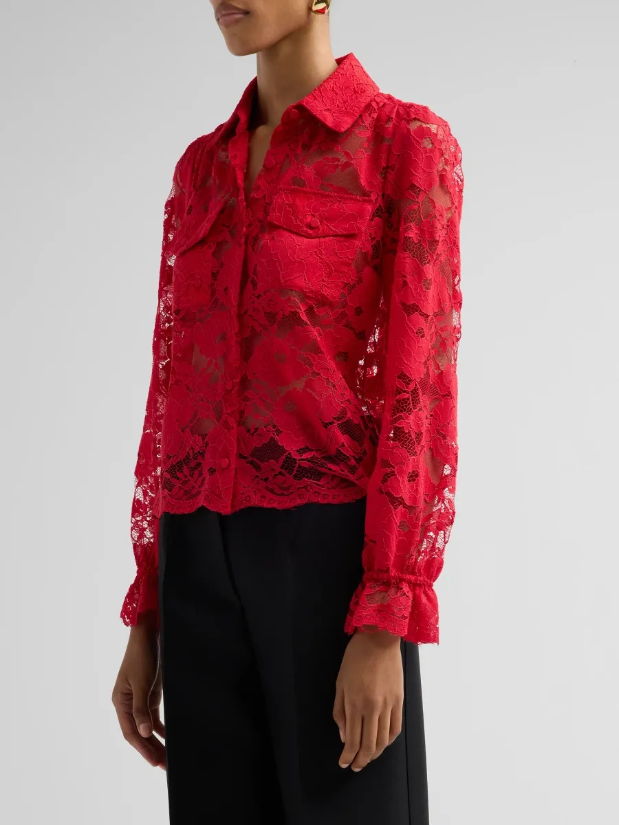 Generation Love Women's Priya Floral Lace Shirt | Thumbnail 4 Generation Love Women's Priya Floral Lace Shirt | Thumbnail 4