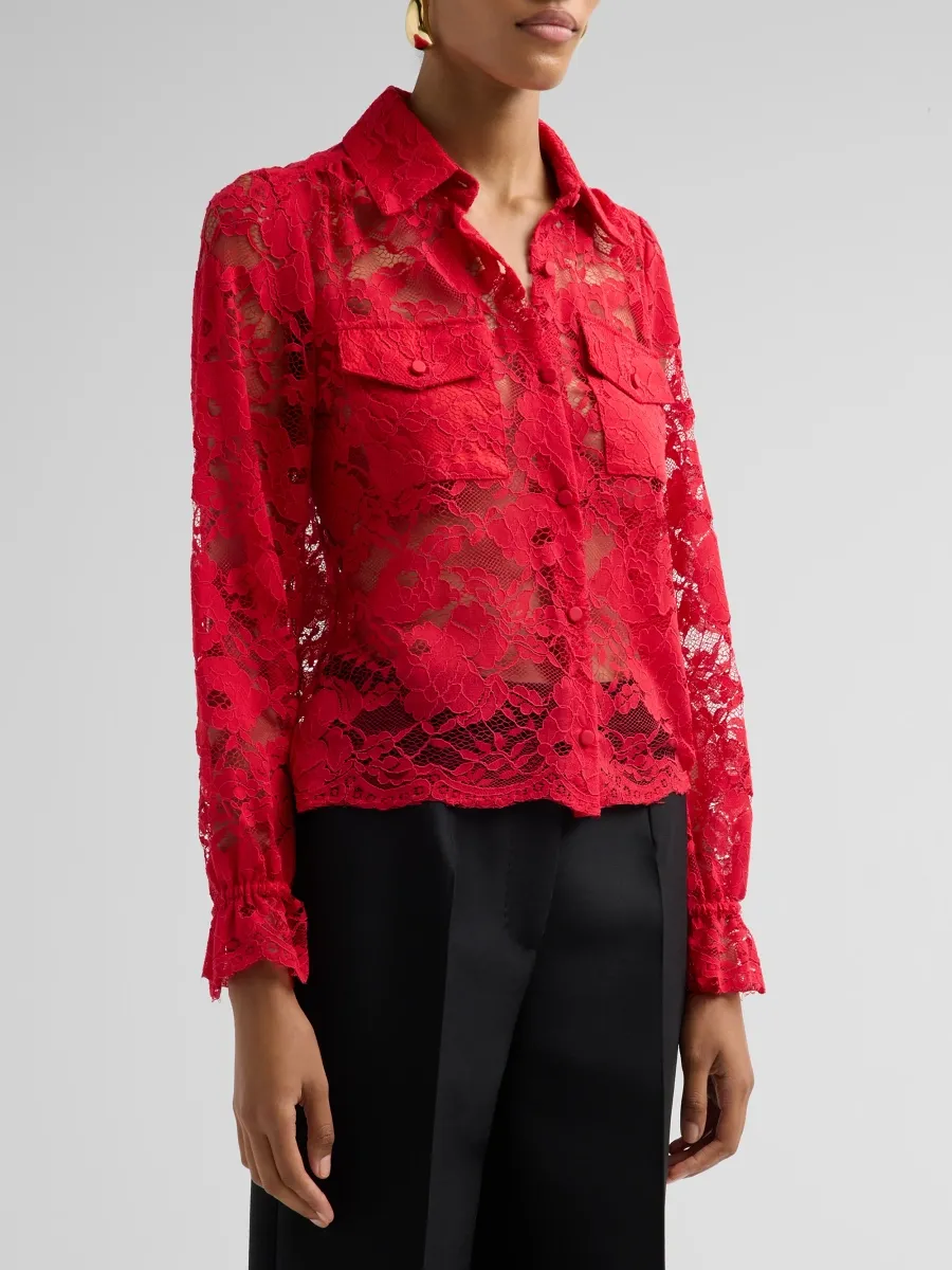 Generation Love Women's Priya Floral Lace Shirt | Thumbnail 5 Generation Love Women's Priya Floral Lace Shirt | Thumbnail 5