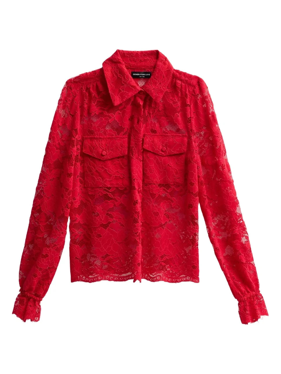Women's Priya Floral Lace Shirt Women's Priya Floral Lace Shirt