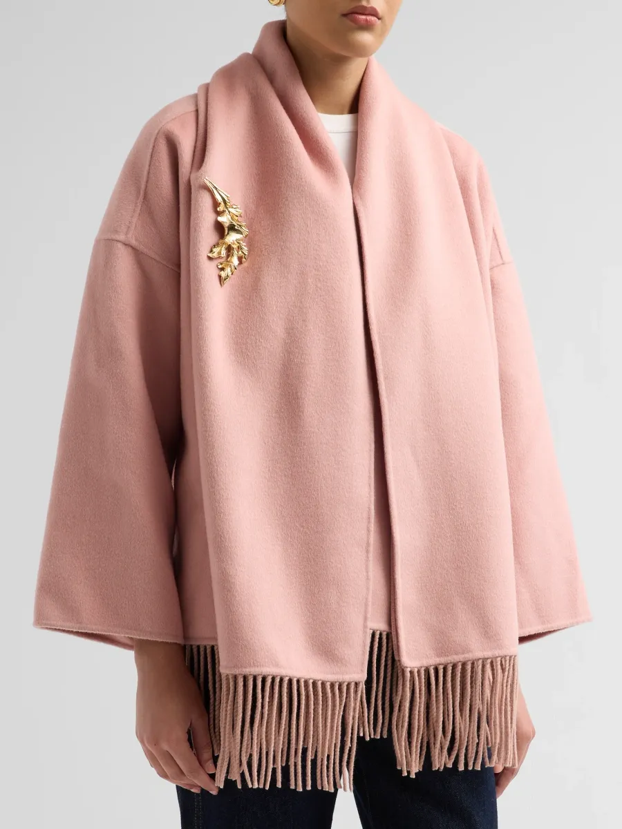 Cara Cara Women's Carmela Fringed Wool Scarf Jacket | Thumbnail 4 Cara Cara Women's Carmela Fringed Wool Scarf Jacket | Thumbnail 4