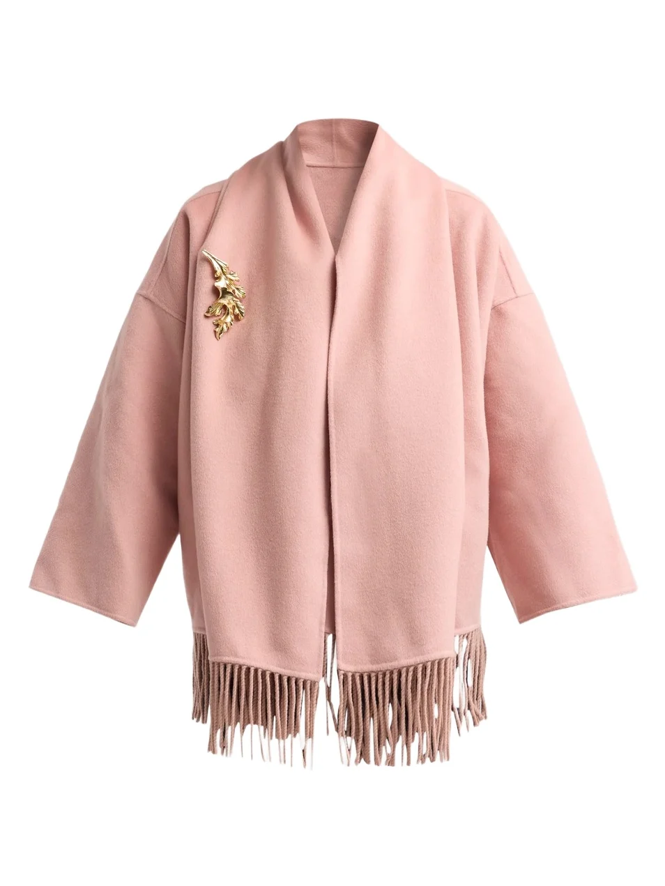 Cara Cara Women's Carmela Fringed Wool Scarf Jacket