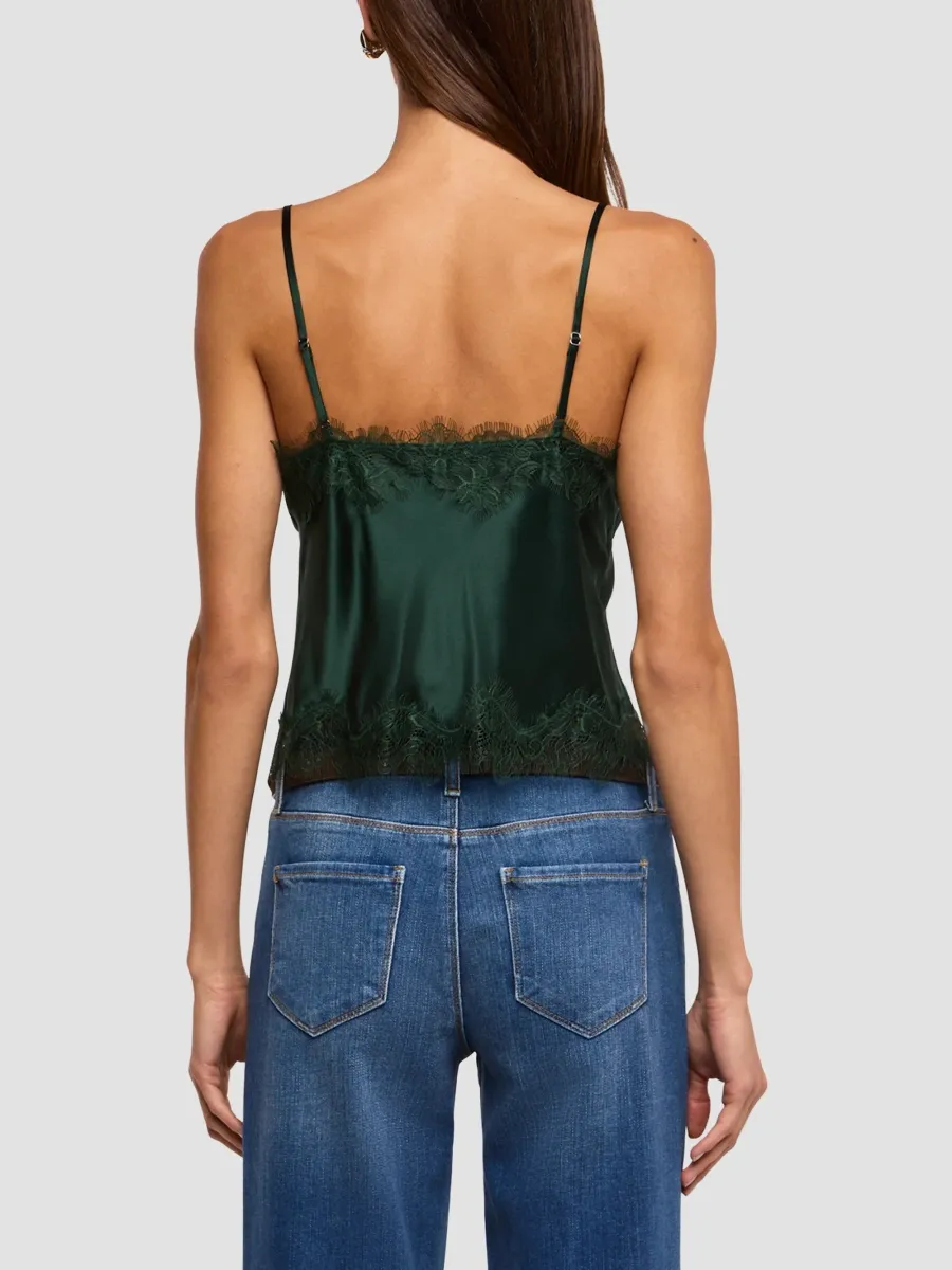 L'Agence Women's Kimber Lace-Trim Silk Cami | Thumbnail 3
