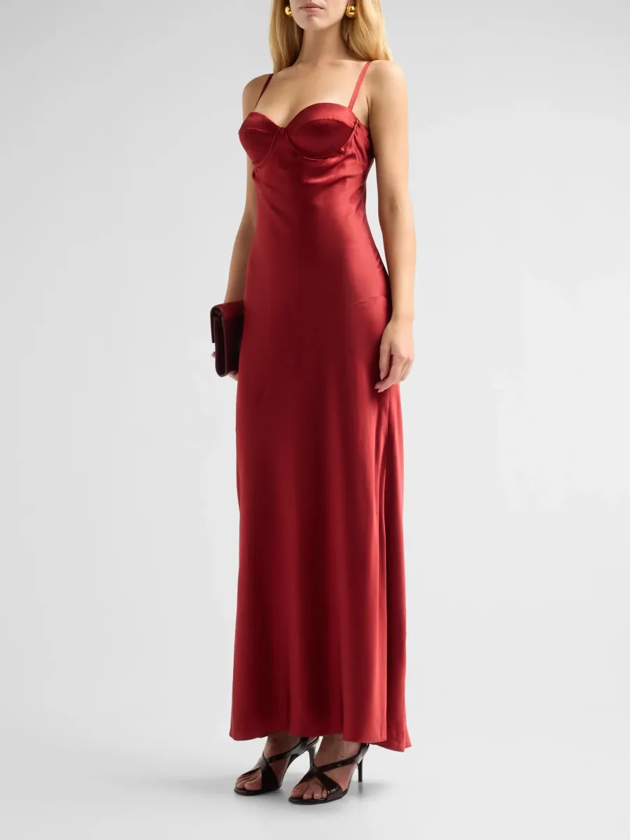 L'Agence Women's Sayla Bias-Cut Silk Slipdress | Thumbnail 4 L'Agence Women's Sayla Bias-Cut Silk Slipdress | Thumbnail 4