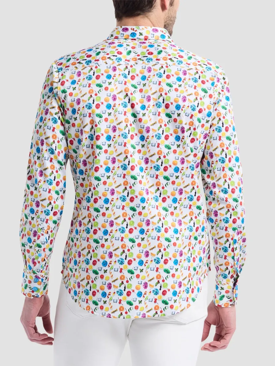 Robert Graham Men's Garnish Printed Stretch-Cotton Button-Front Shirt | Thumbnail 3