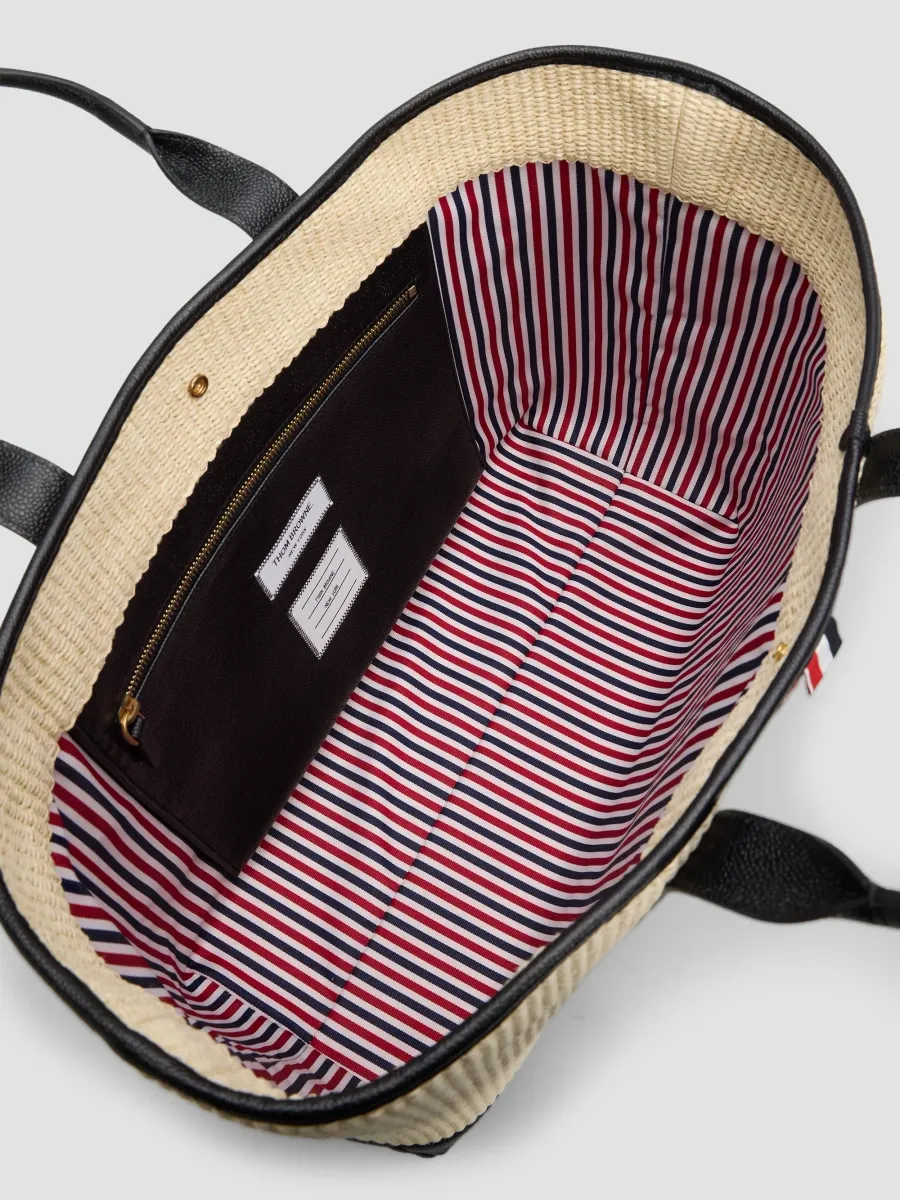 Thom Browne Men's Medium Tool Raffia Tote Bag | Thumbnail 4 Thom Browne Men's Medium Tool Raffia Tote Bag | Thumbnail 4