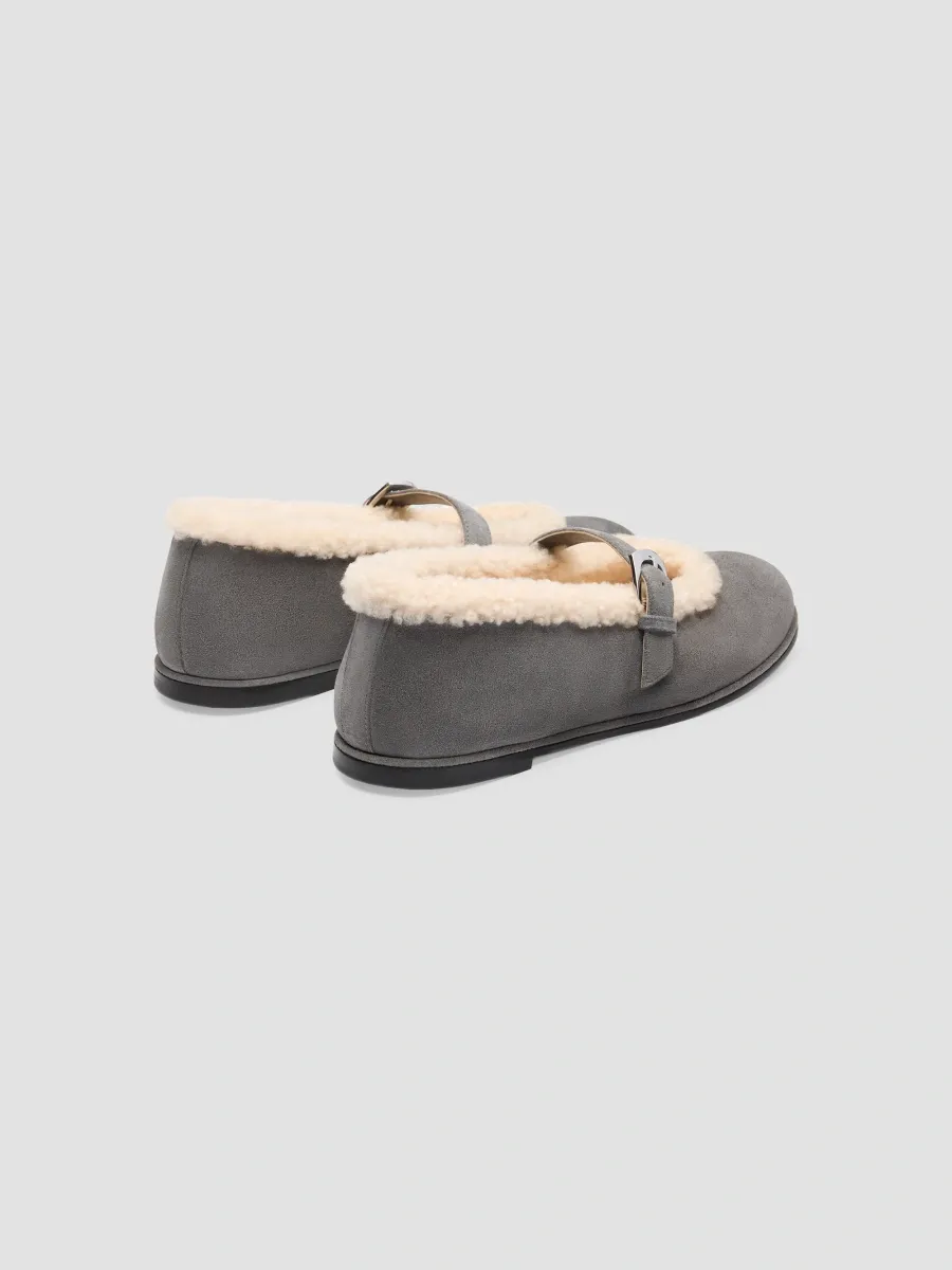 Stuart Weitzman Women's Sai Shearling-Lined Suede Mary Janes | Thumbnail 3 Stuart Weitzman Women's Sai Shearling-Lined Suede Mary Janes | Thumbnail 3