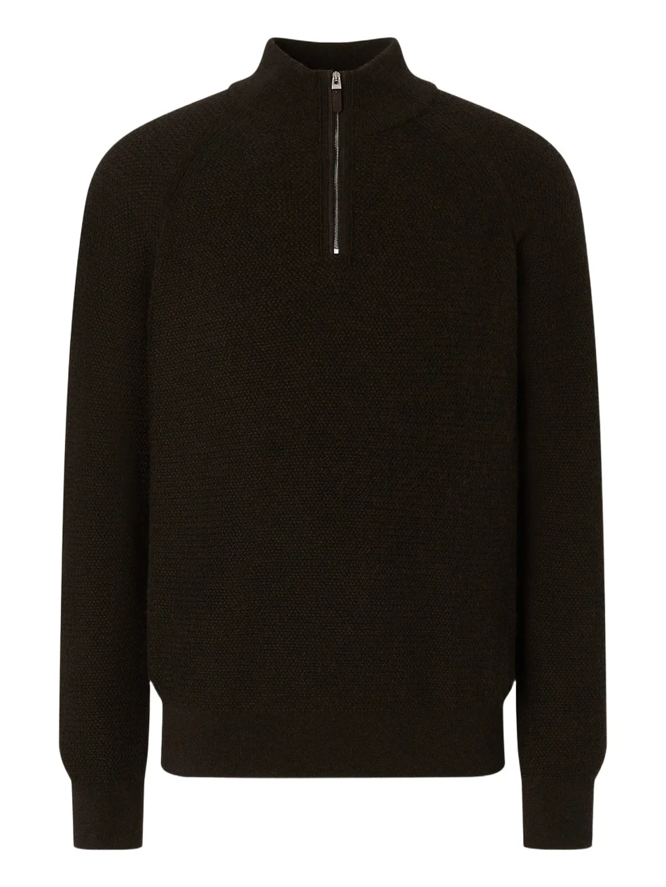 Zegna Men's Oasi Cashmere Zip Mock Sweater