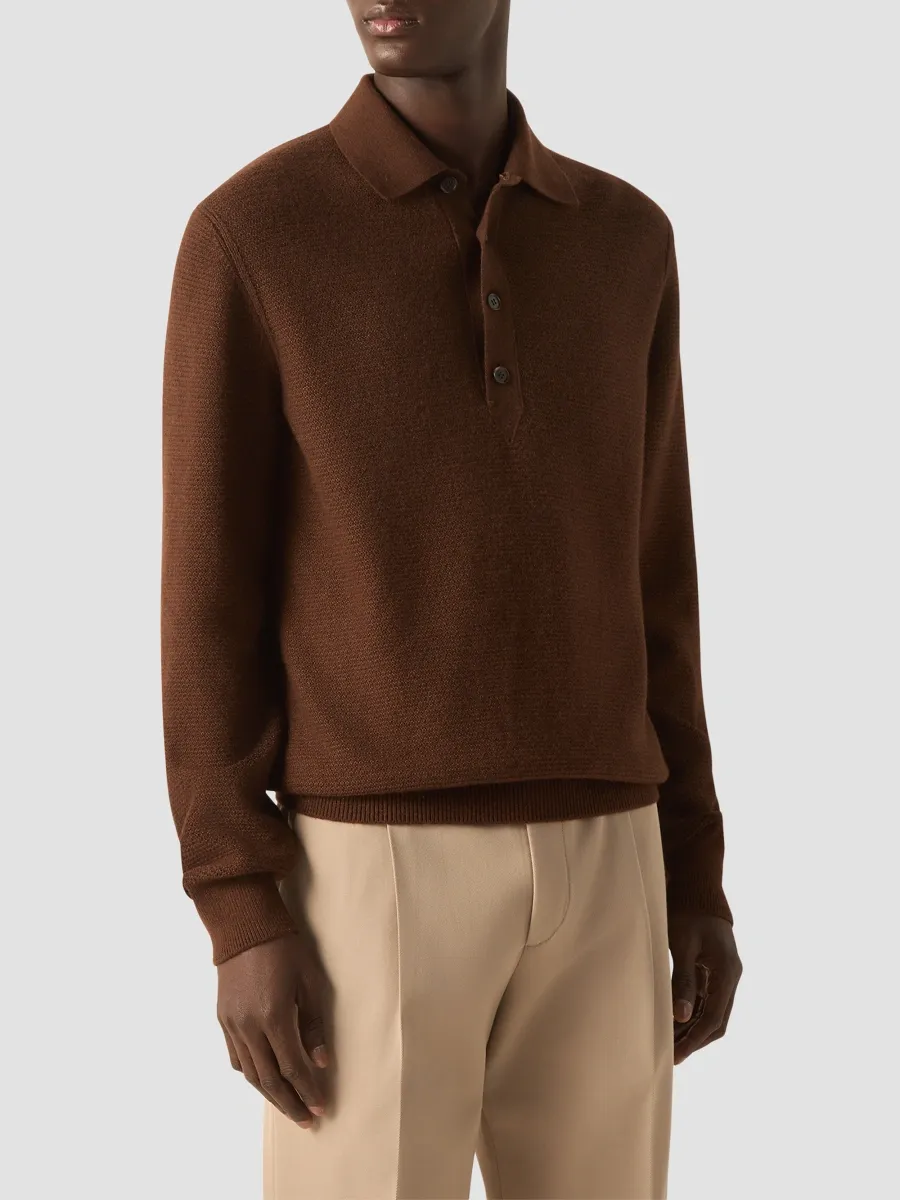 Zegna Men's Oasi Cashmere Polo Shirt | Thumbnail 3