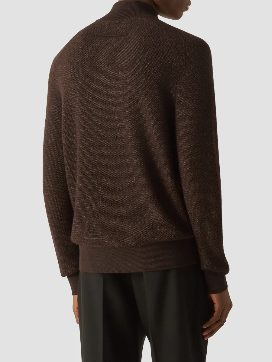 Zegna Men's Cashseta Full Zip Cardigan | Thumbnail 4 Zegna Men's Cashseta Full Zip Cardigan | Thumbnail 4
