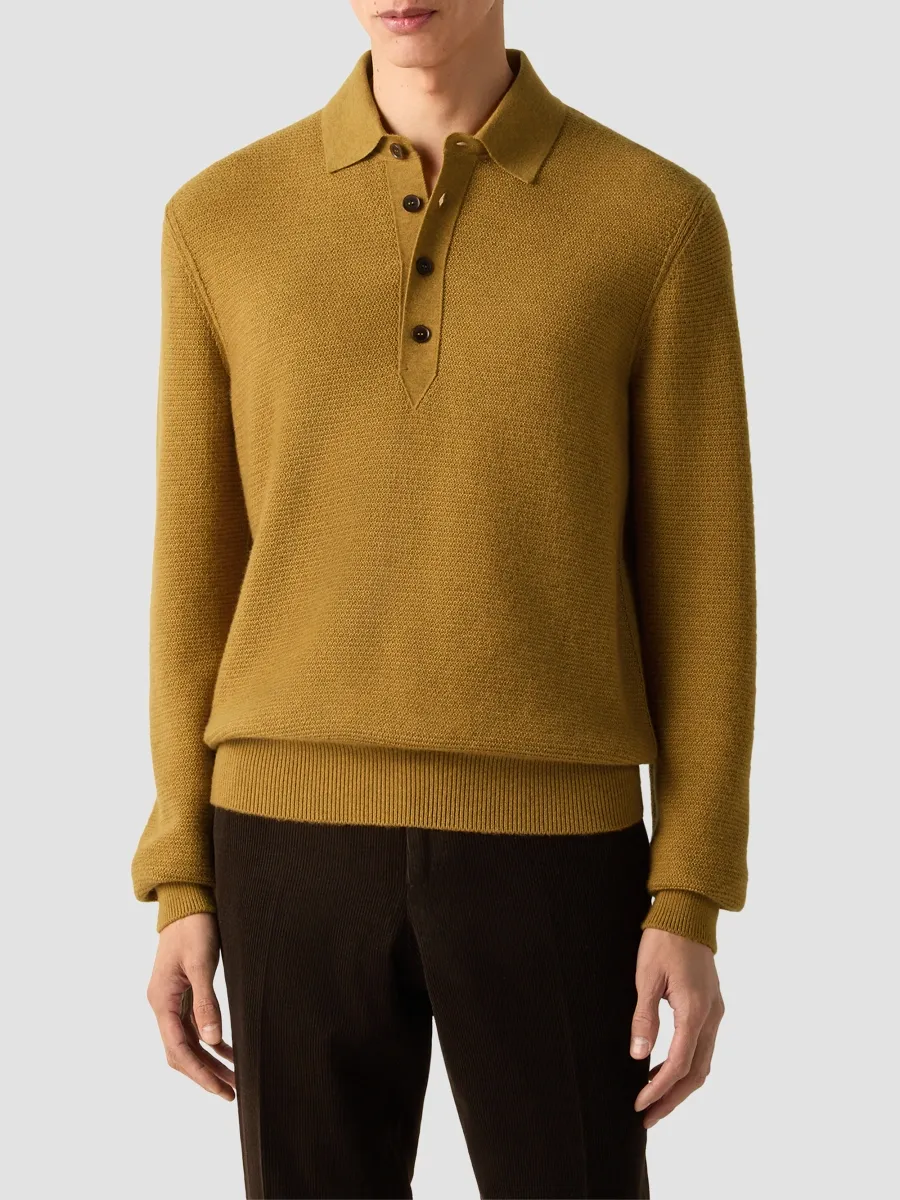 Zegna Men's Oasi Cashmere Polo Shirt | Thumbnail 2 Zegna Men's Oasi Cashmere Polo Shirt | Thumbnail 2