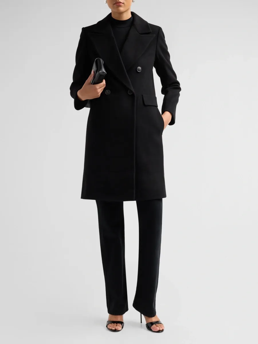 Fleurette Women's Kaia Wool Double-Breasted Coat | Thumbnail 2