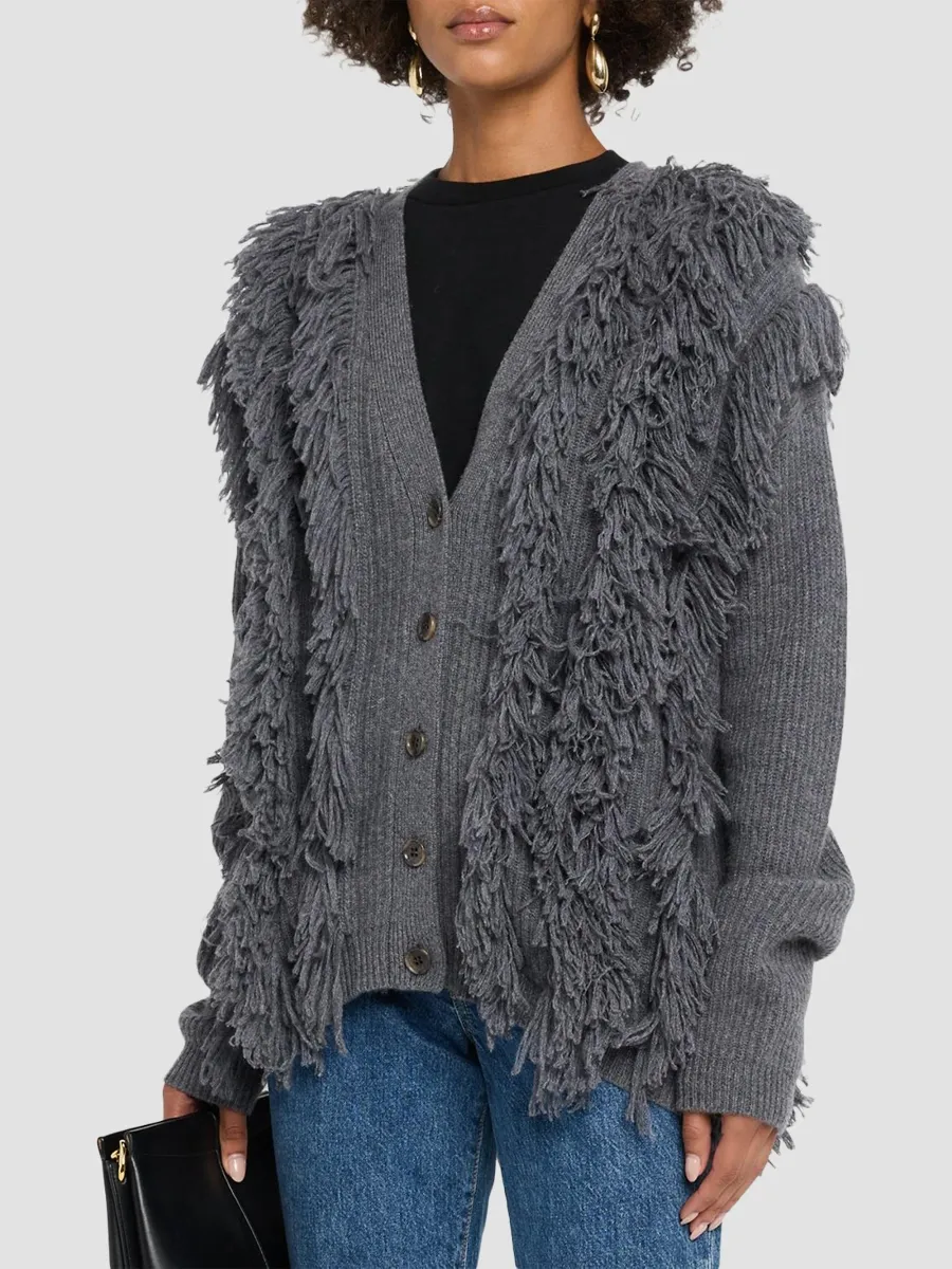 Lisa Yang Women's Soreia Cashmere Fringe Cardigan | Thumbnail 4 Lisa Yang Women's Soreia Cashmere Fringe Cardigan | Thumbnail 4