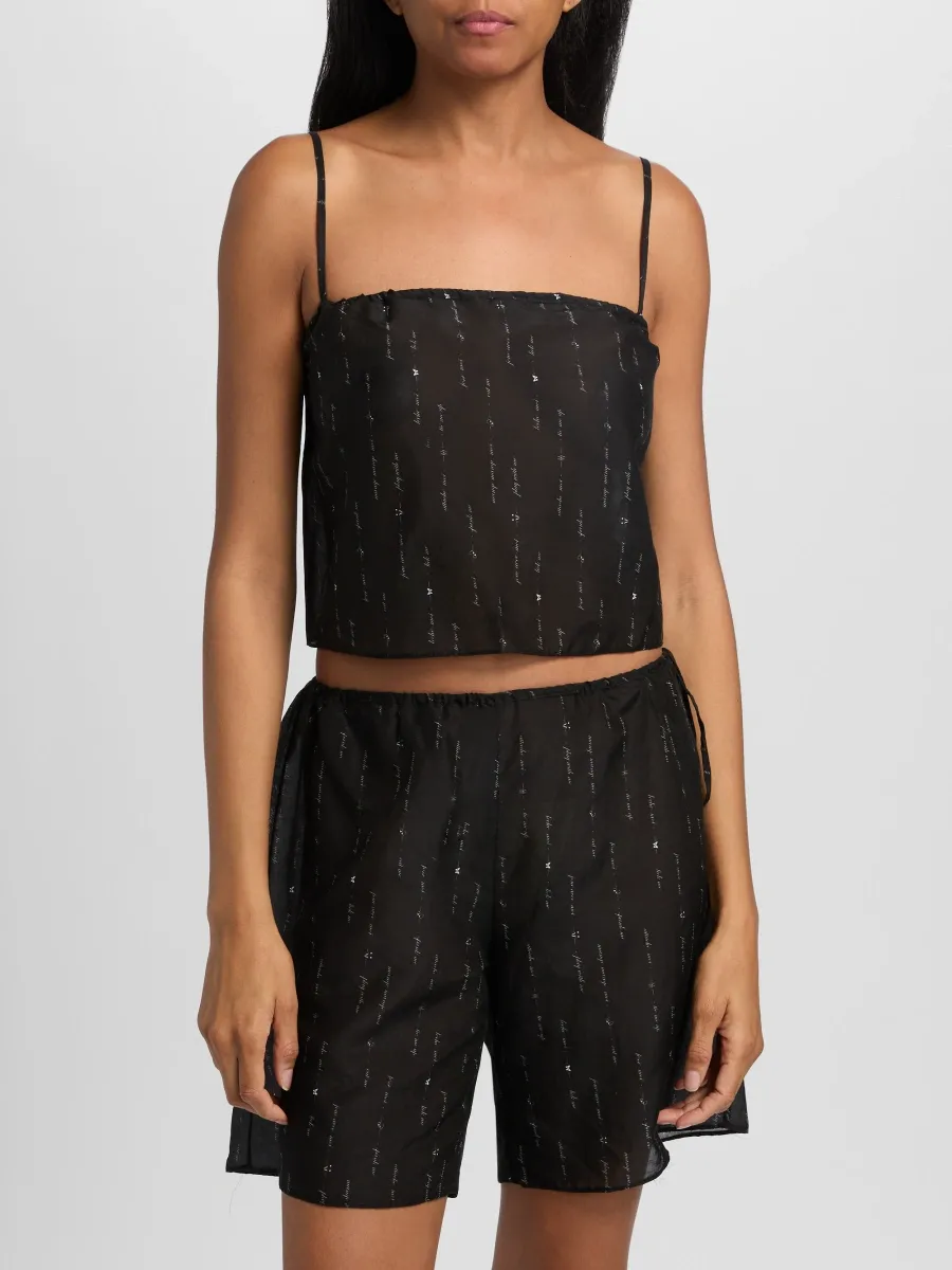Kiki de Montparnasse Women's Joue Avec Moi Print Crop Top | Thumbnail 3