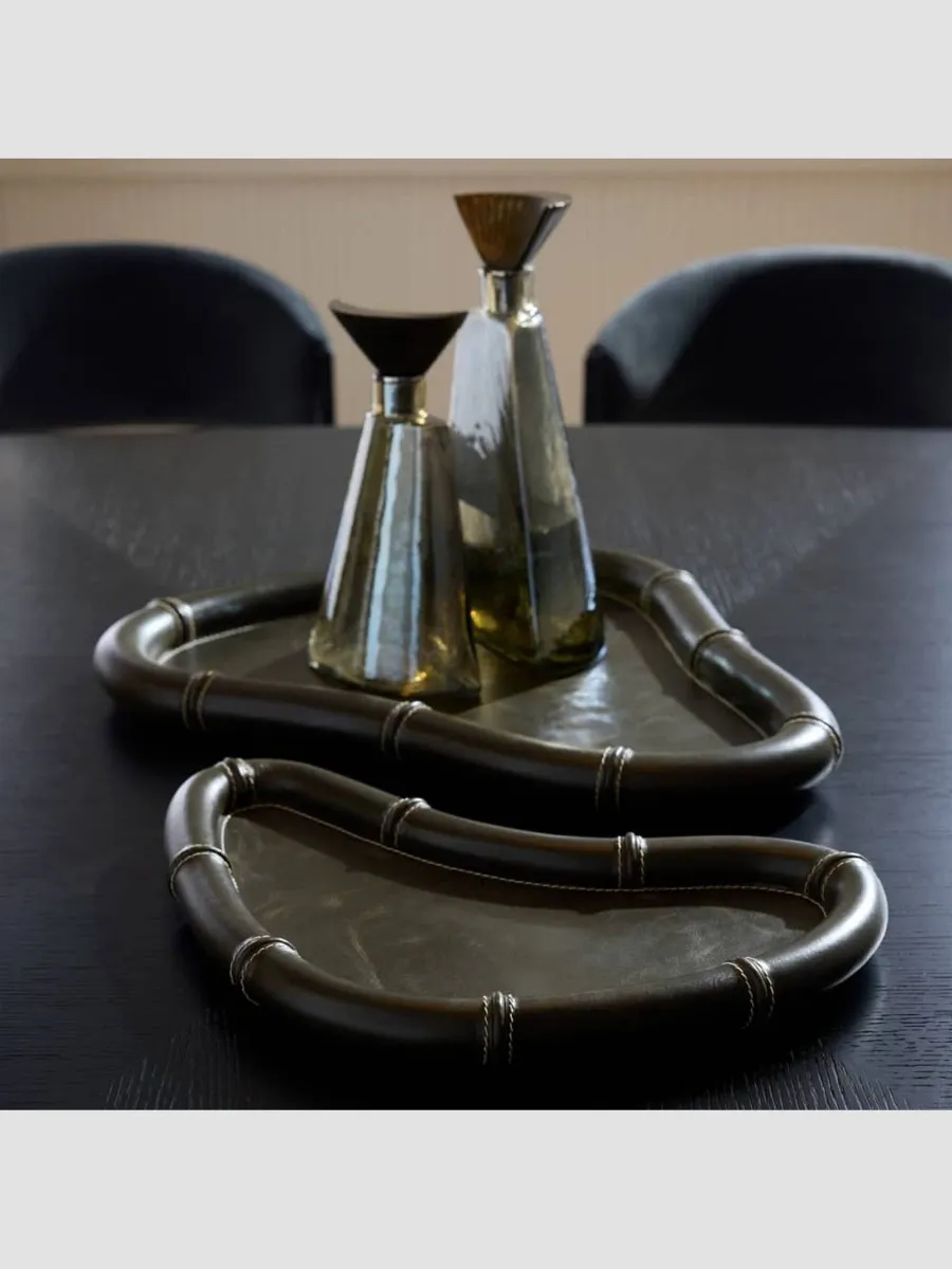 Arteriors Lake Leather 2-Piece Tray Set | Thumbnail 3 Arteriors Lake Leather 2-Piece Tray Set | Thumbnail 3