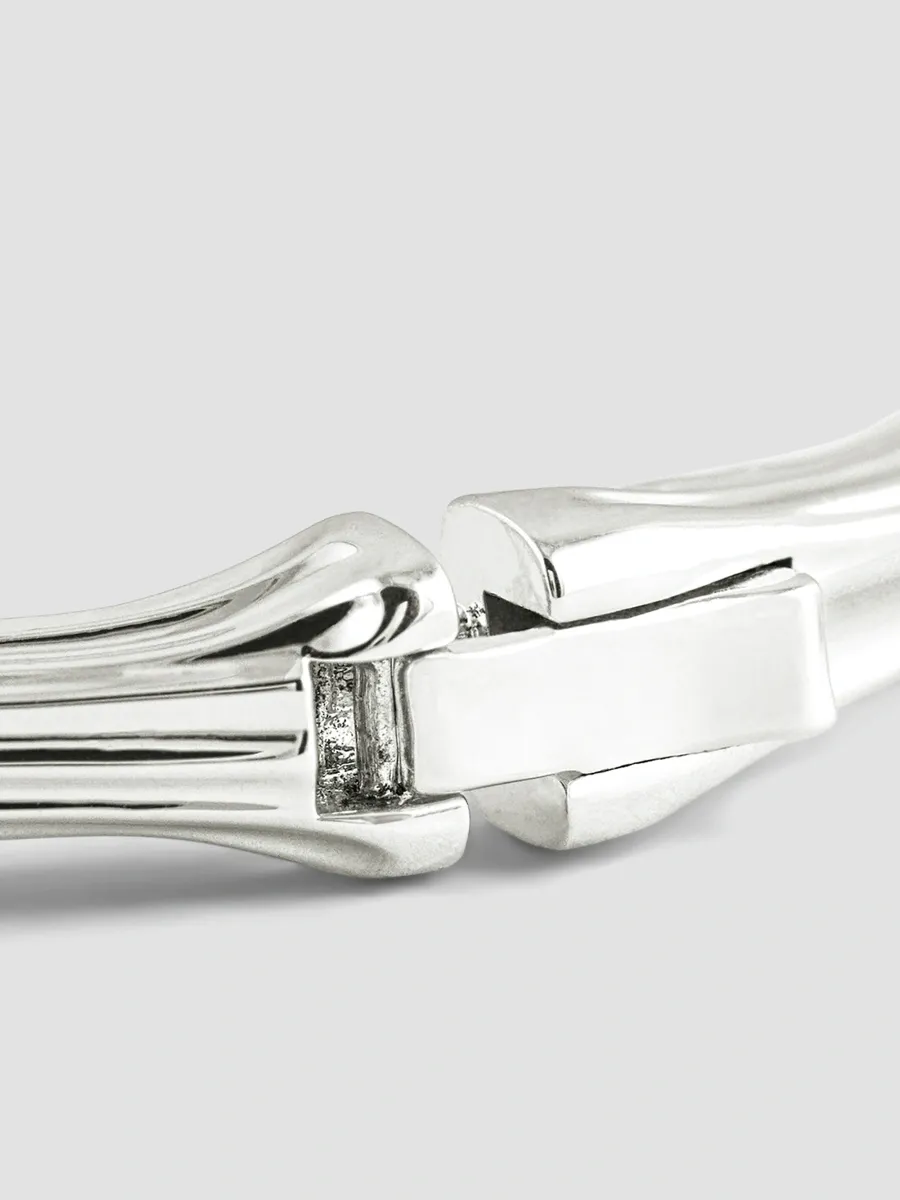 Anabel Aram Women's Bamboo Sterling Silver-Plated & Cubic Zirconia Bangle | Thumbnail 3