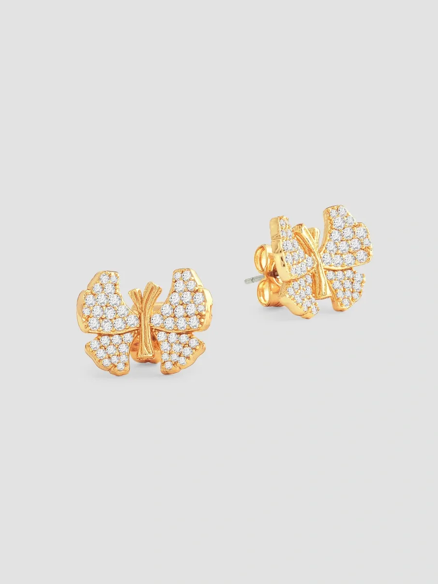 Anabel Aram Women's Butterfly 18K-Gold-Plated & Cubic Zirconia Stud Earrings | Thumbnail 2