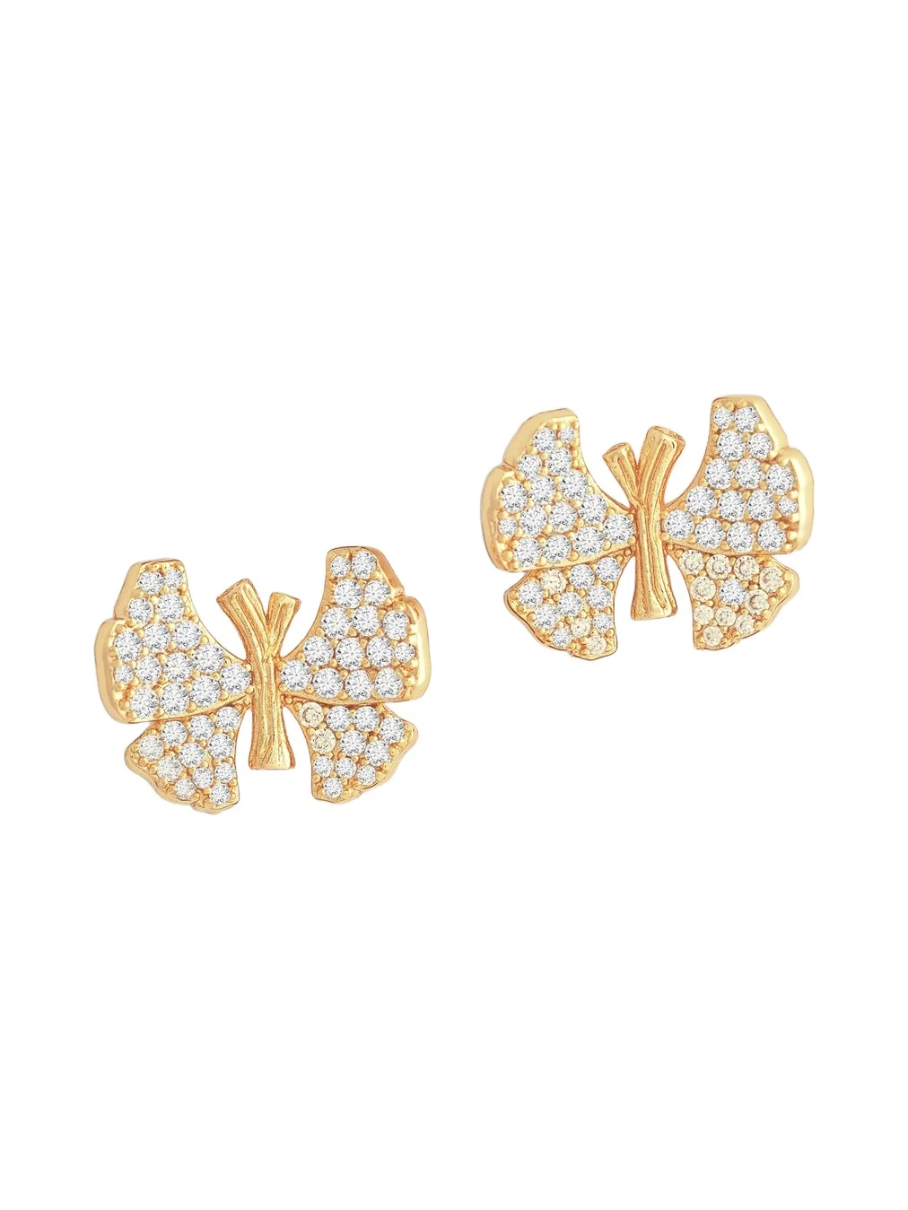 Women's Butterfly 18K-Gold-Plated & Cubic Zirconia Stud Earrings Women's Butterfly 18K-Gold-Plated & Cubic Zirconia Stud Earrings