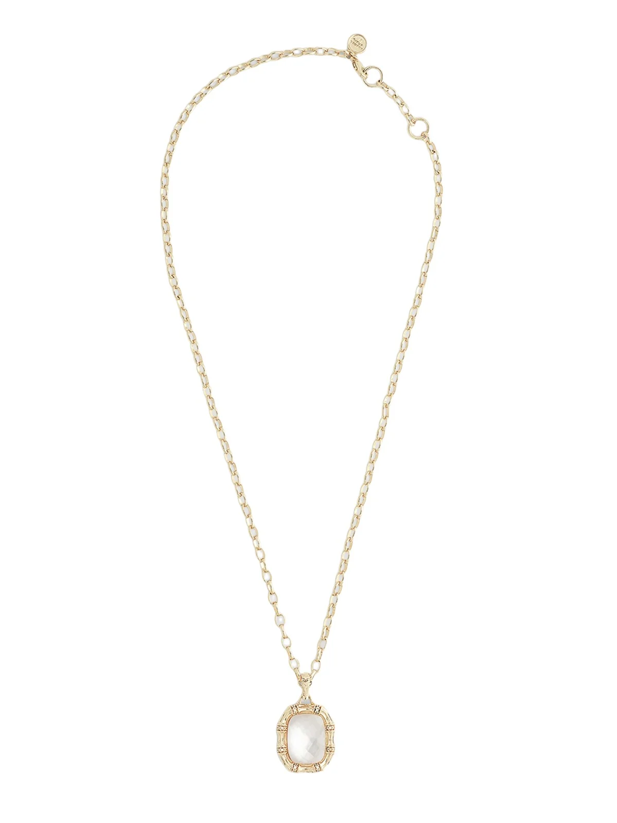 Women's Bamboo 18K-Gold-Plated, Gemstone & Cubic Zirconia Pendant Necklace Women's Bamboo 18K-Gold-Plated, Gemstone & Cubic Zirconia Pendant Necklace