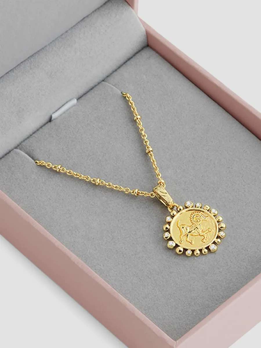 Anabel Aram Women's Zodiac 18K-Gold-Plated & Cubic Zirconia Pendant Necklace | Thumbnail 5 Anabel Aram Women's Zodiac 18K-Gold-Plated & Cubic Zirconia Pendant Necklace | Thumbnail 5