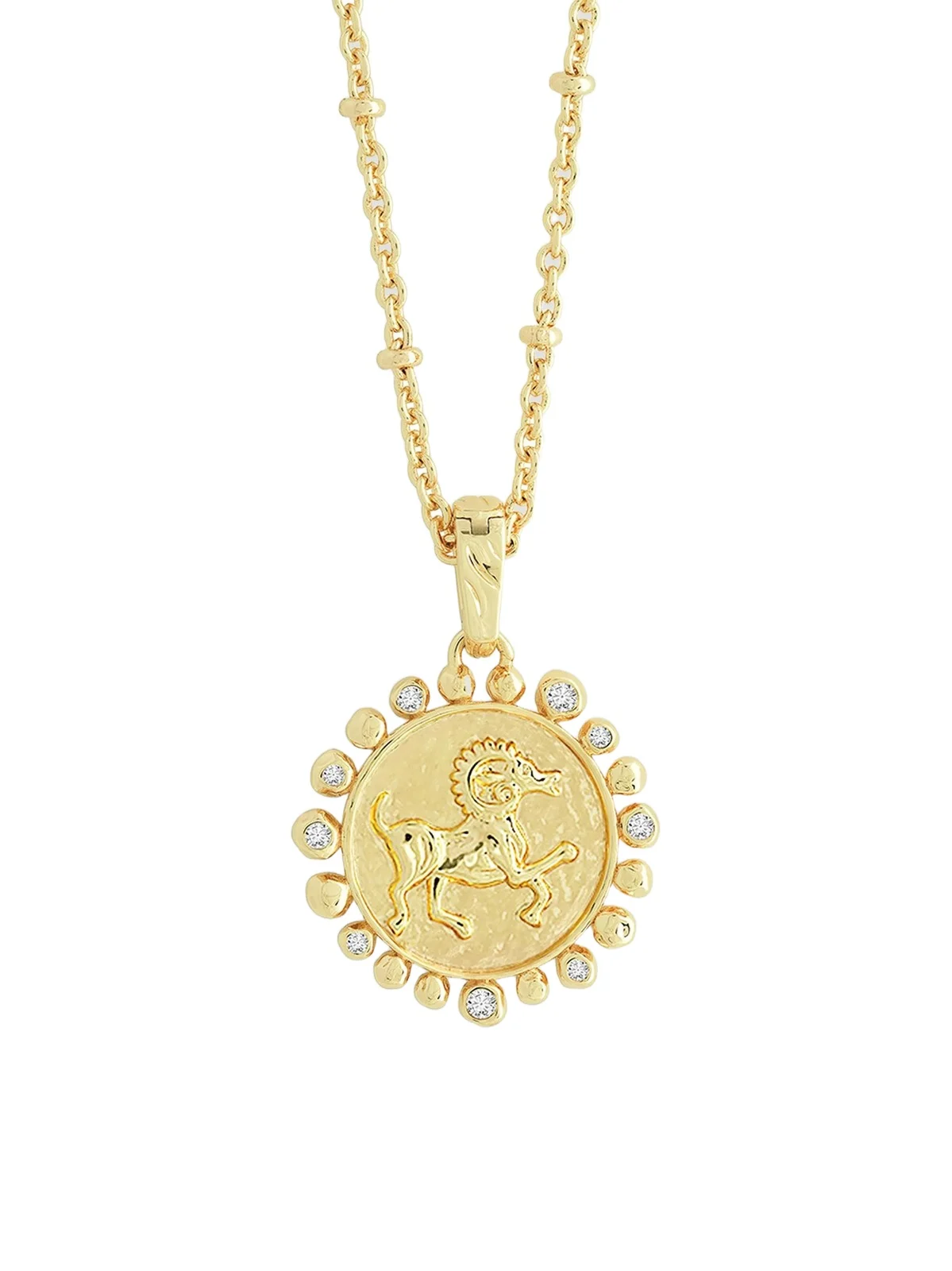 Women's Zodiac 18K-Gold-Plated & Cubic Zirconia Pendant Necklace Women's Zodiac 18K-Gold-Plated & Cubic Zirconia Pendant Necklace