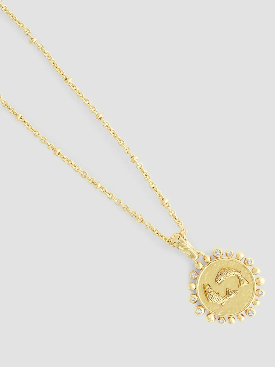 Anabel Aram Women's Zodiac 18K-Gold-Plated & Cubic Zirconia Pendant Necklace | Thumbnail 4 Anabel Aram Women's Zodiac 18K-Gold-Plated & Cubic Zirconia Pendant Necklace | Thumbnail 4