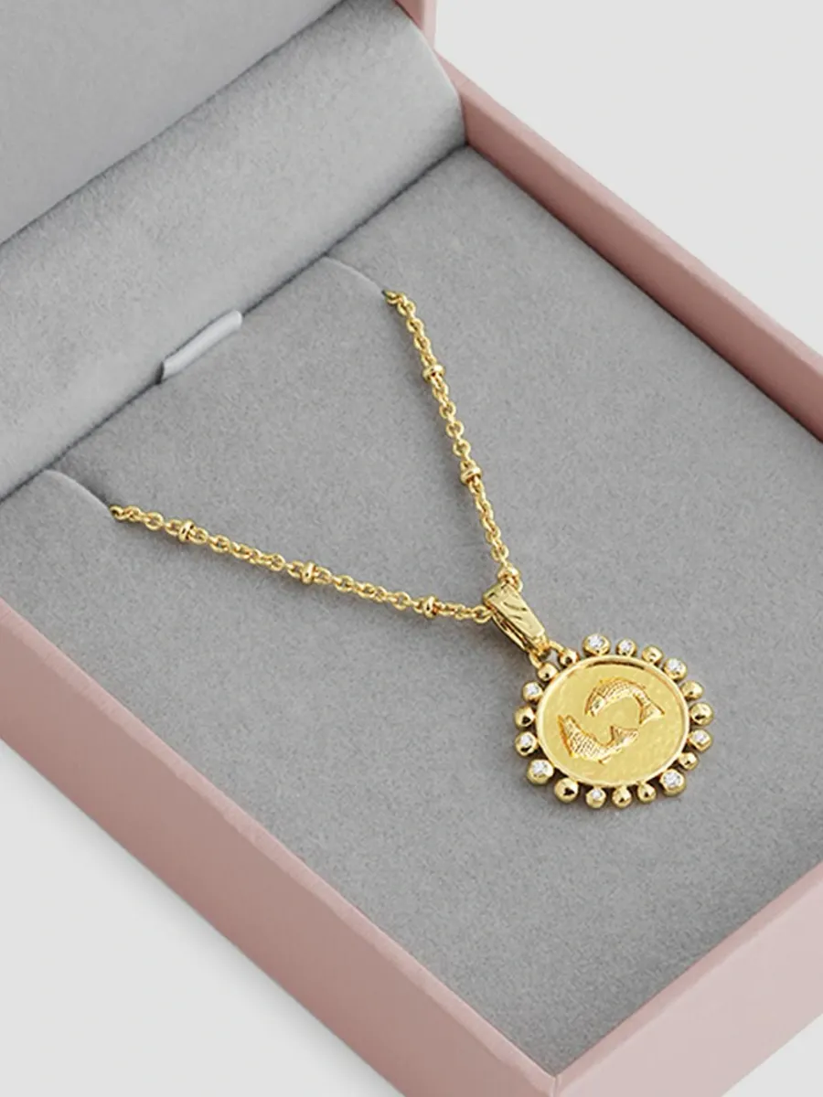 Anabel Aram Women's Zodiac 18K-Gold-Plated & Cubic Zirconia Pendant Necklace | Thumbnail 5 Anabel Aram Women's Zodiac 18K-Gold-Plated & Cubic Zirconia Pendant Necklace | Thumbnail 5