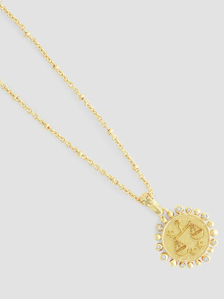 Anabel Aram Women's Zodiac 18K-Gold-Plated & Cubic Zirconia Pendant Necklace | Thumbnail 4