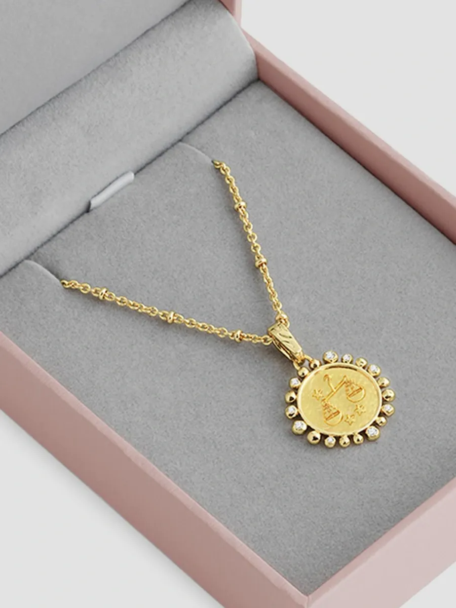 Anabel Aram Women's Zodiac 18K-Gold-Plated & Cubic Zirconia Pendant Necklace | Thumbnail 5