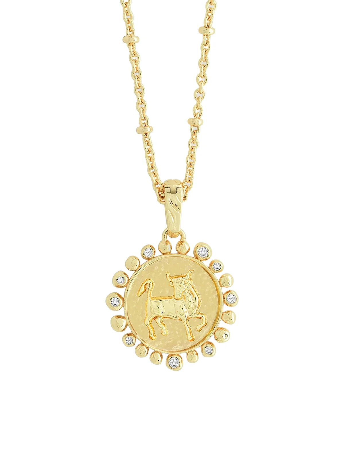 Women's Zodiac 18K-Gold-Plated & Cubic Zirconia Pendant Necklace Women's Zodiac 18K-Gold-Plated & Cubic Zirconia Pendant Necklace