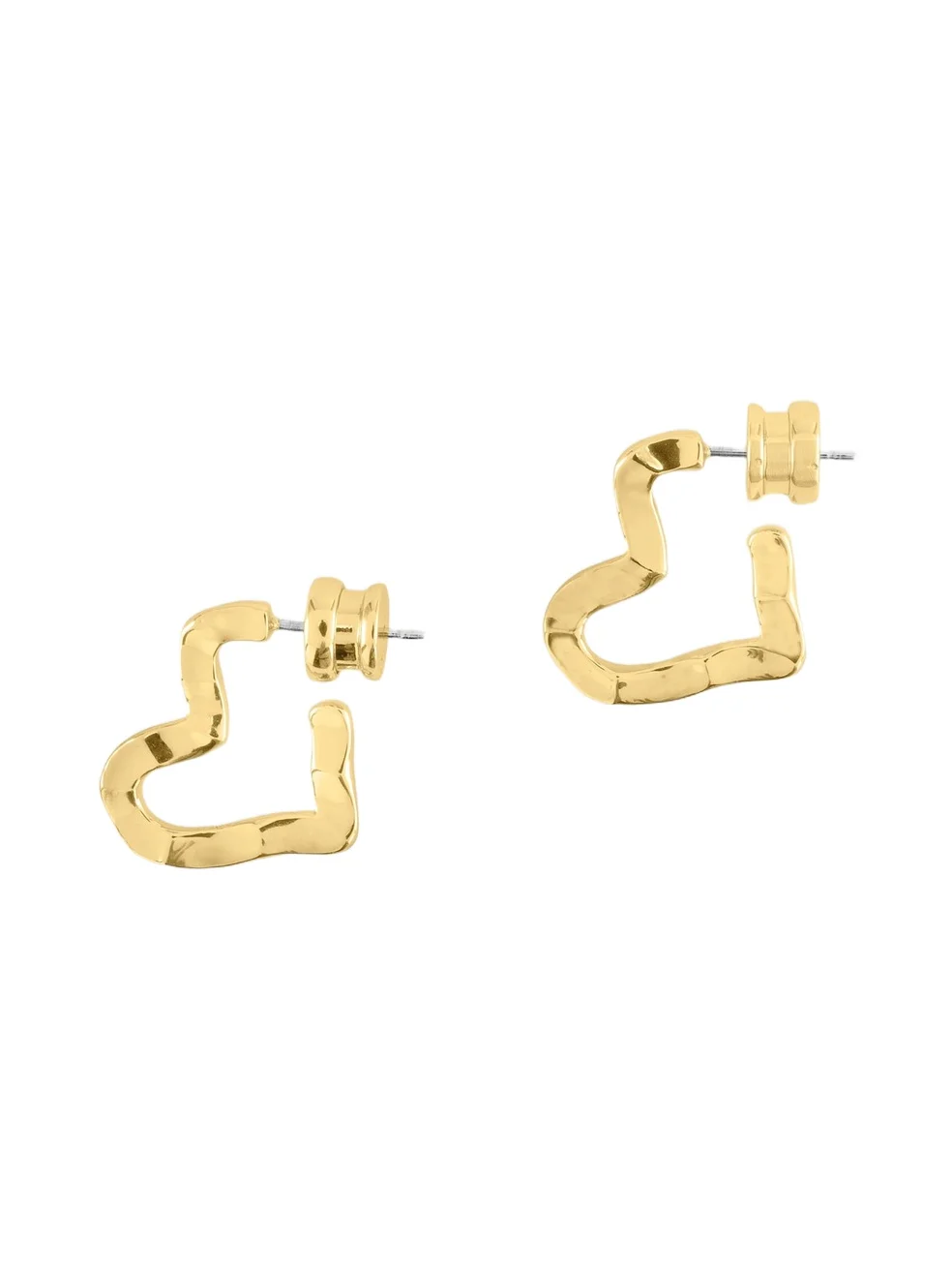 Anabel Aram Women's Heart Small 18K-Gold-Plated Hoop Earrings