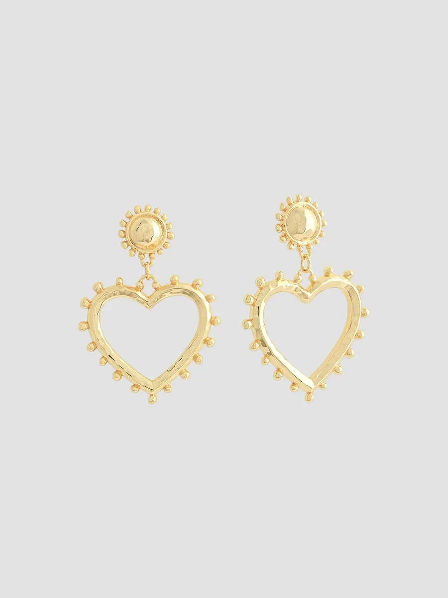 Anabel Aram Women's Heart 18K-Gold-Plated Drop Earrings | Thumbnail 3 Anabel Aram Women's Heart 18K-Gold-Plated Drop Earrings | Thumbnail 3