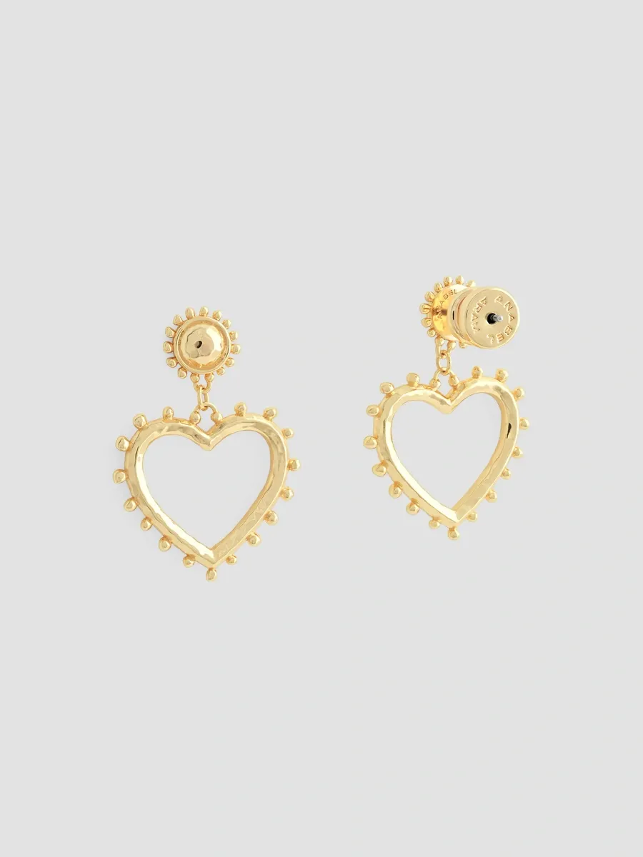 Anabel Aram Women's Heart 18K-Gold-Plated Drop Earrings | Thumbnail 4 Anabel Aram Women's Heart 18K-Gold-Plated Drop Earrings | Thumbnail 4