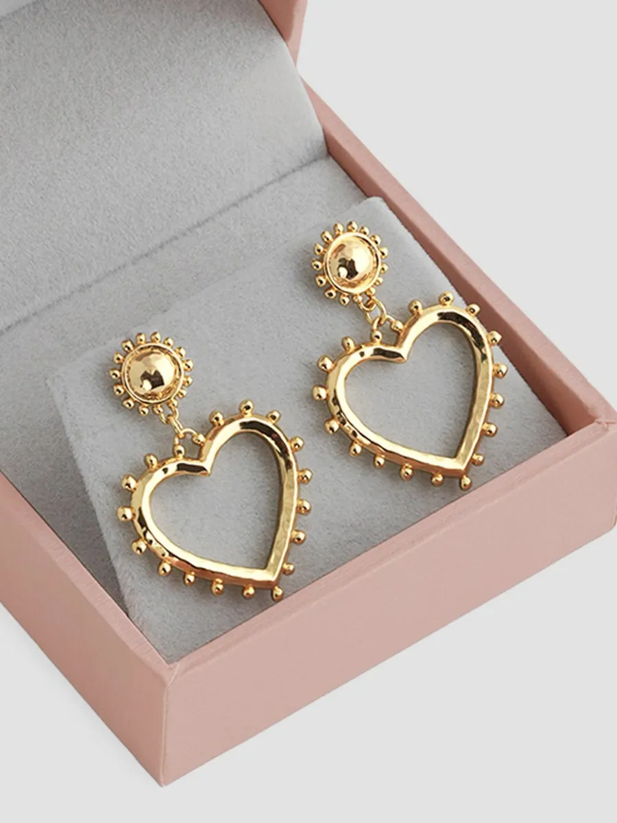 Anabel Aram Women's Heart 18K-Gold-Plated Drop Earrings | Thumbnail 5 Anabel Aram Women's Heart 18K-Gold-Plated Drop Earrings | Thumbnail 5