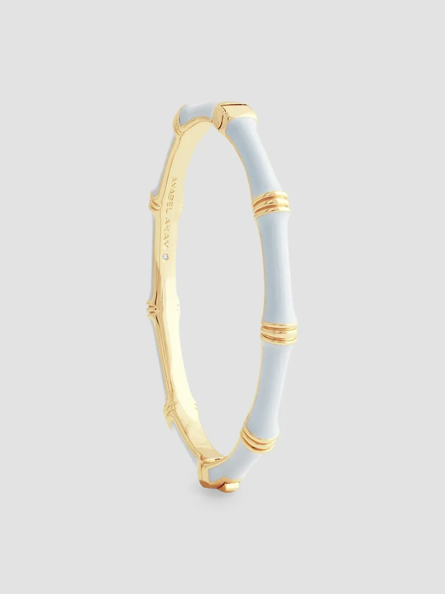Anabel Aram Women's Bamboo 18K-Gold-Plated & Enamel Hinged Bangle | Thumbnail 3