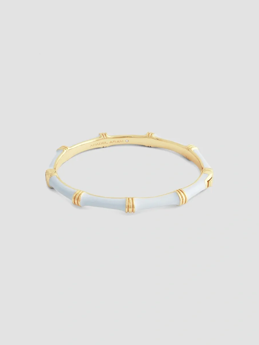 Anabel Aram Women's Bamboo 18K-Gold-Plated & Enamel Hinged Bangle | Thumbnail 4