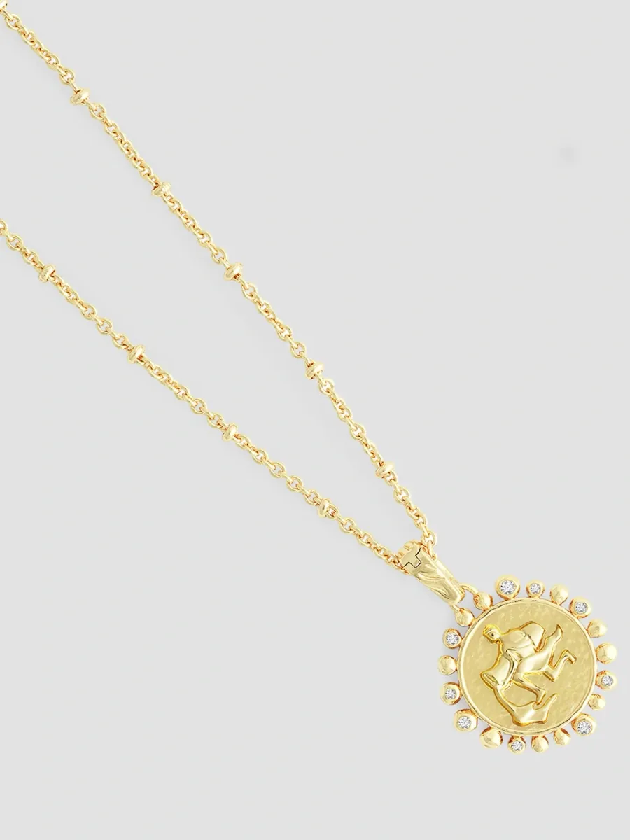 Anabel Aram Women's Zodiac 18K-Gold-Plated & Cubic Zirconia Pendant Necklace | Thumbnail 4 Anabel Aram Women's Zodiac 18K-Gold-Plated & Cubic Zirconia Pendant Necklace | Thumbnail 4