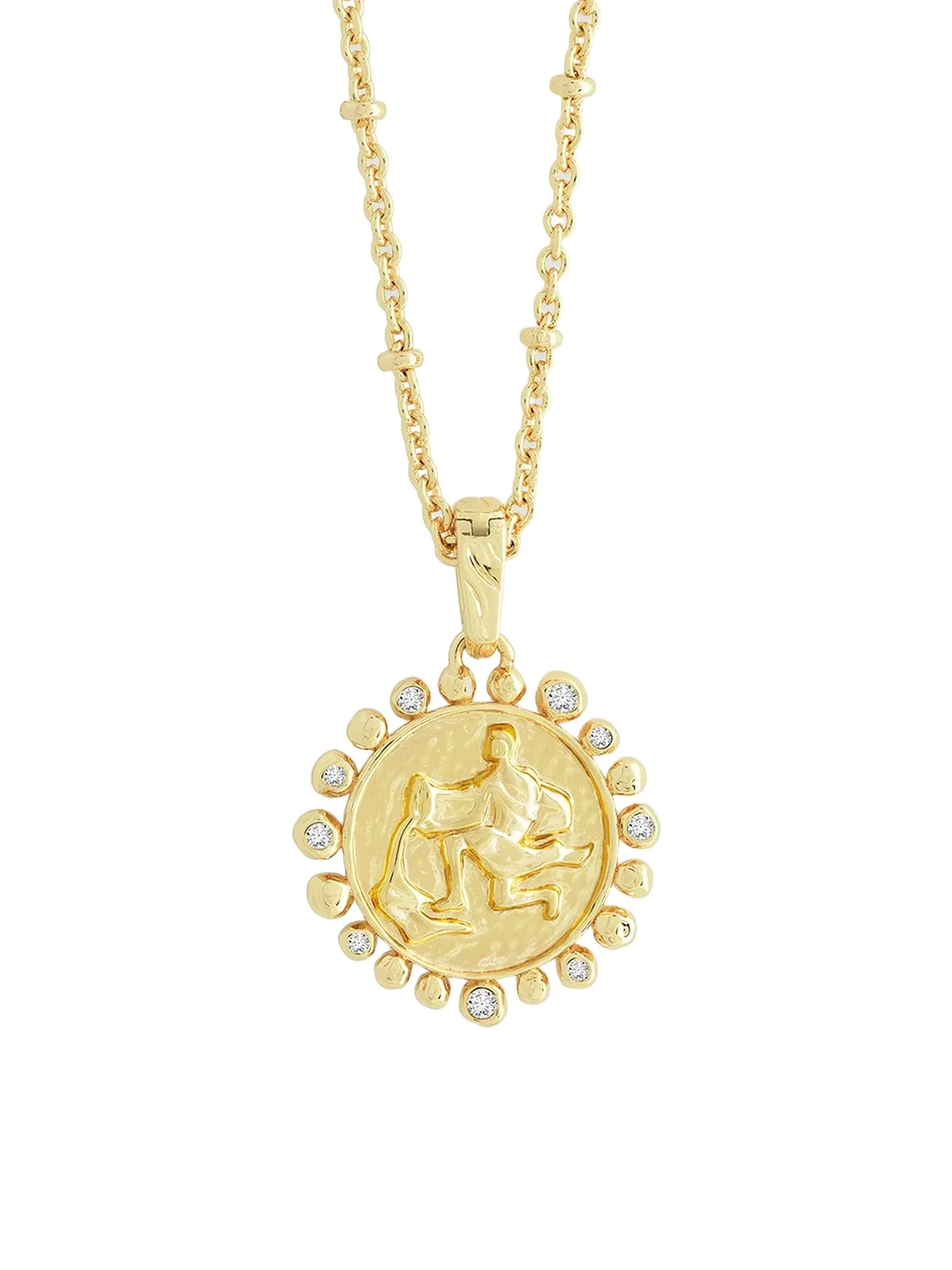 Anabel Aram Women's Zodiac 18K-Gold-Plated & Cubic Zirconia Pendant Necklace