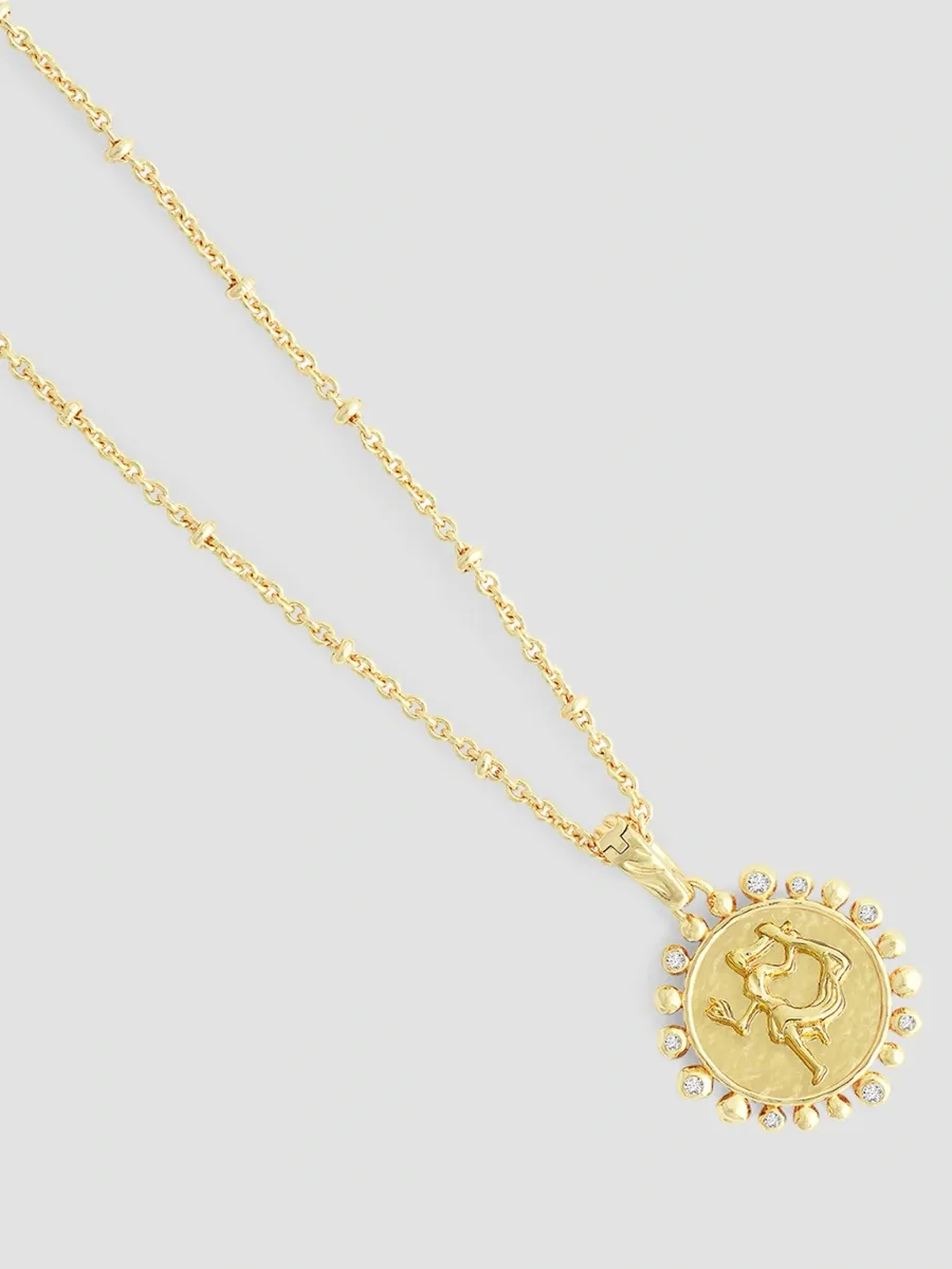 Anabel Aram Women's Zodiac 18K-Gold-Plated & Cubic Zirconia Pendant Necklace | Thumbnail 4 Anabel Aram Women's Zodiac 18K-Gold-Plated & Cubic Zirconia Pendant Necklace | Thumbnail 4