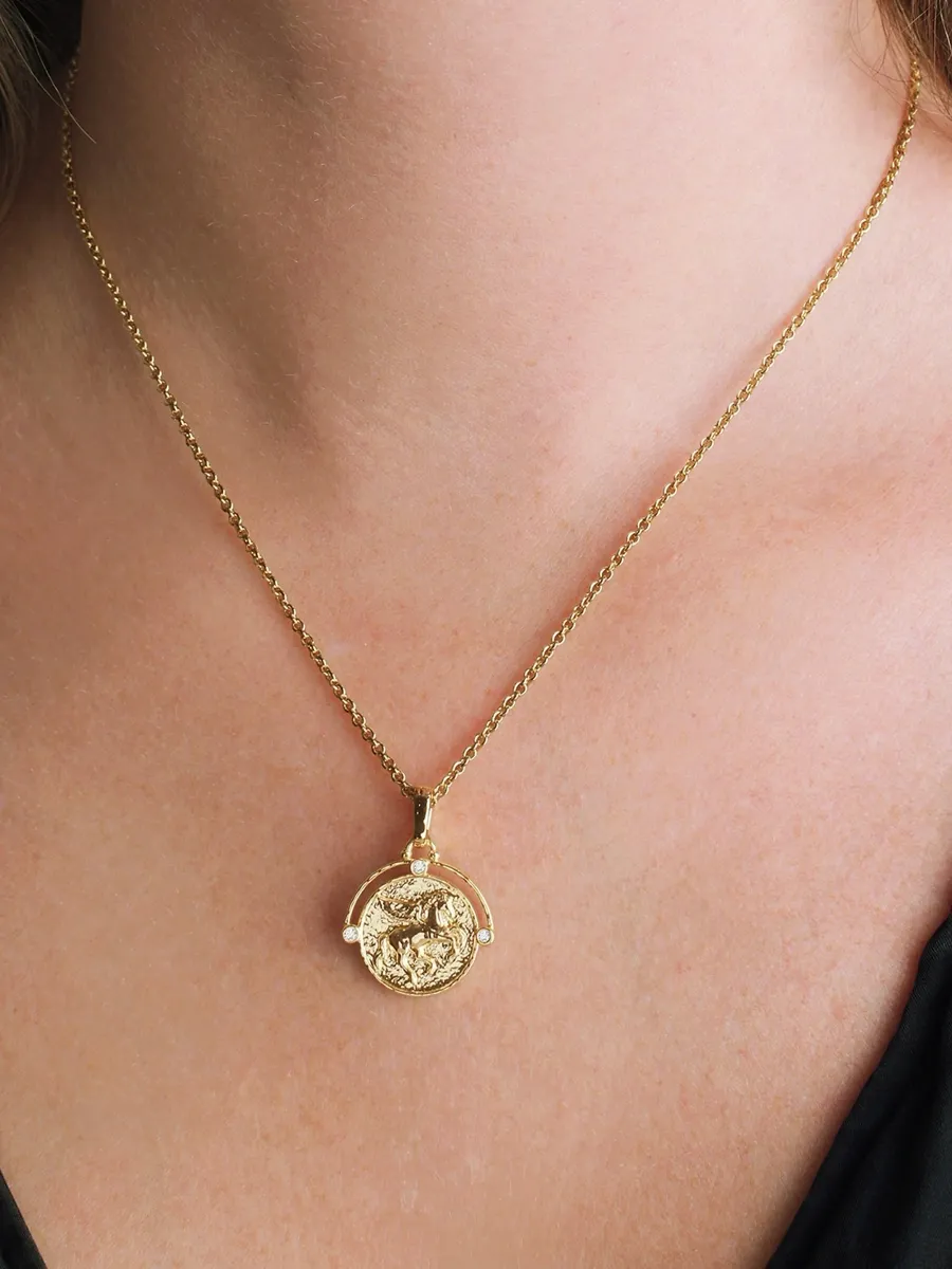 Anabel Aram Women's Pegasus 18K-Gold-Plated Coin Pendant Necklace | Thumbnail 2 Anabel Aram Women's Pegasus 18K-Gold-Plated Coin Pendant Necklace | Thumbnail 2